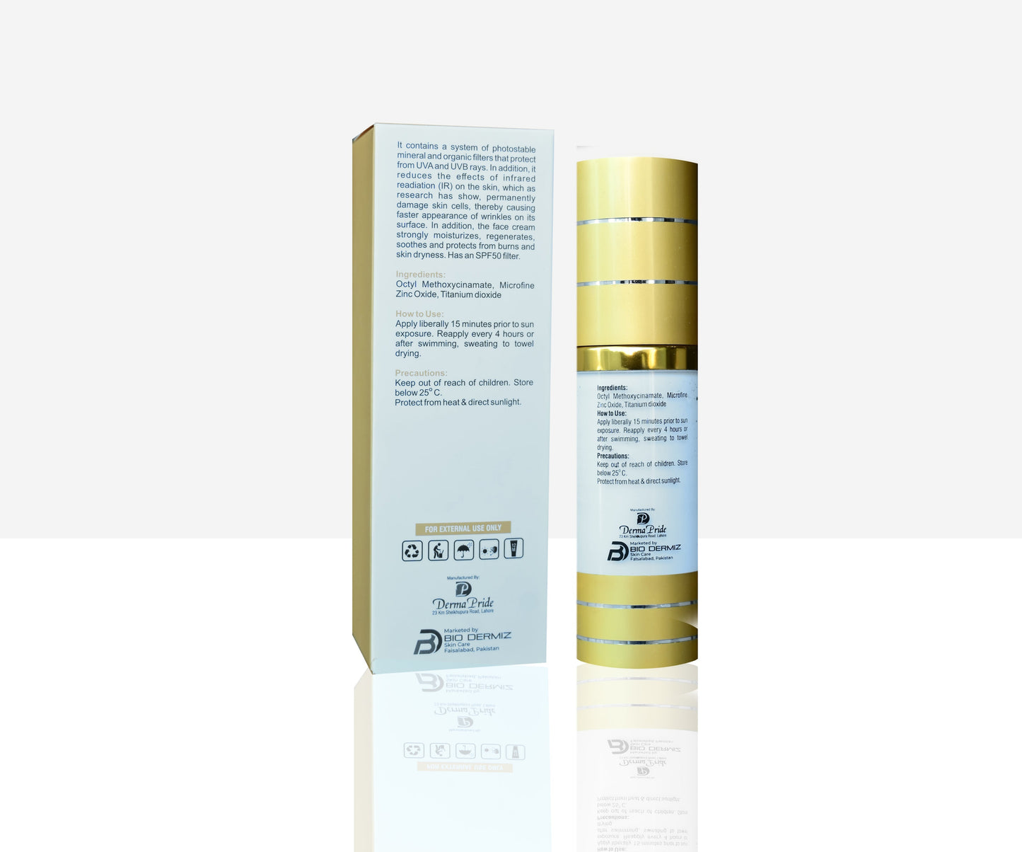 Bio Dermiz Sunscreen Tinted Cream SPF 50